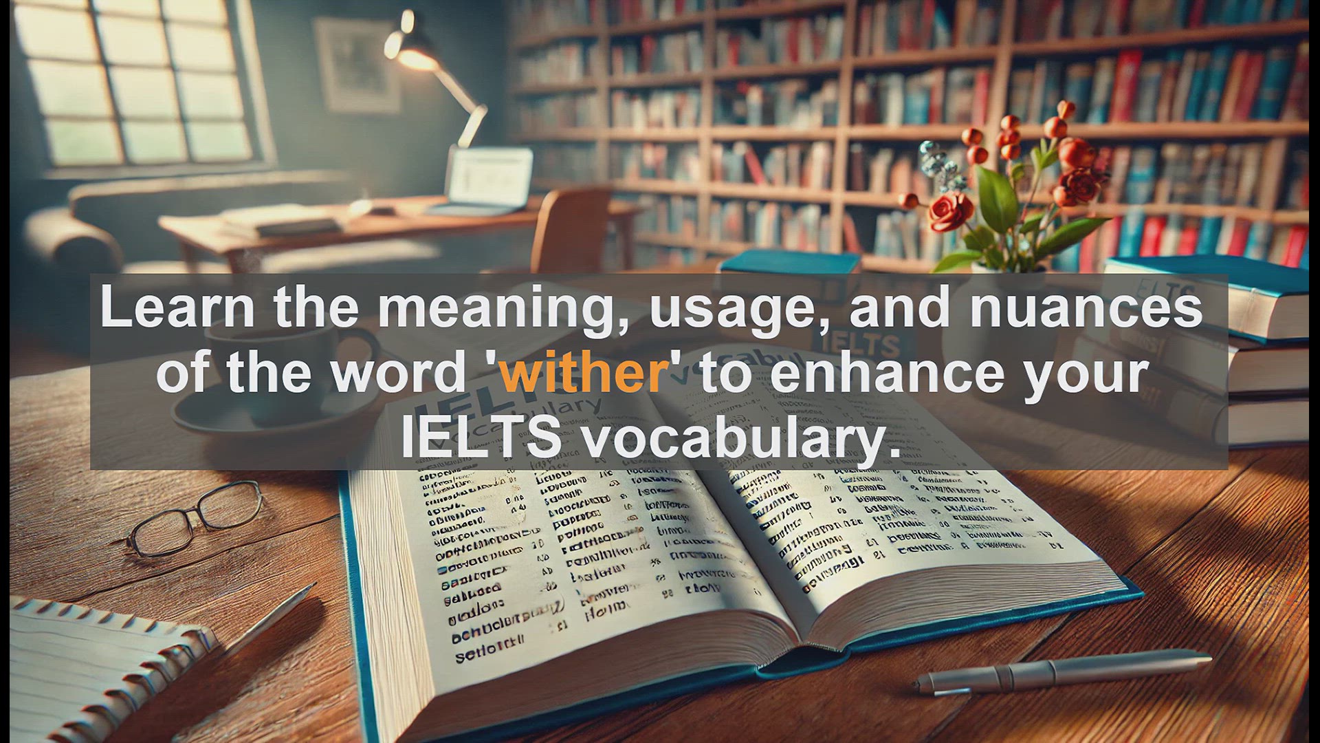 'Video thumbnail for 2000 Must Know IELTS 9.0 Vocabulary - Mastering 'Wither' for IELTS: Boost Your Vocabulary Score'
