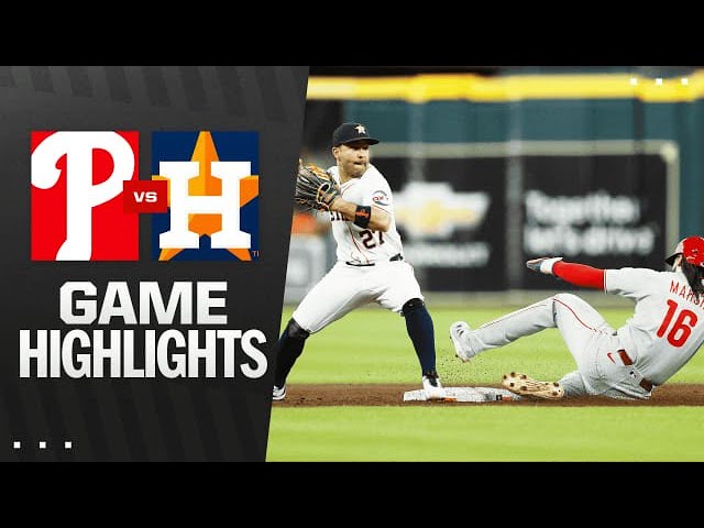 Video thumbnail for Philadelphia Phillies at Houston Astros Full-Game Highlights! | 06/25/2025