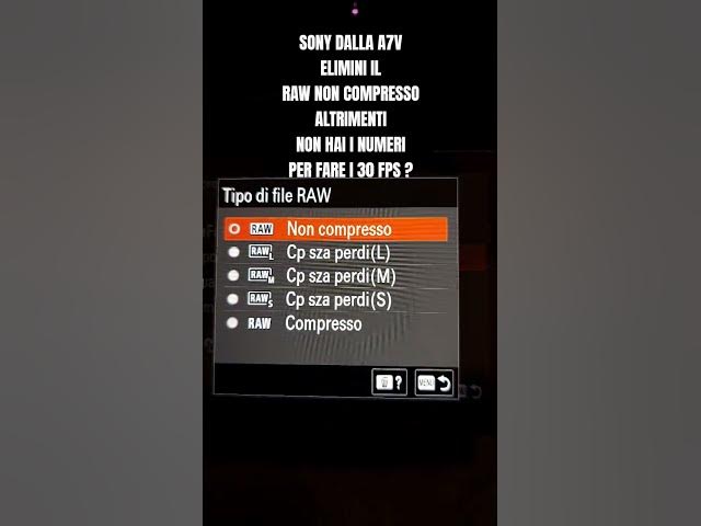 Video thumbnail for Sony elimina il RAW non compresso dalla A7V. 😪