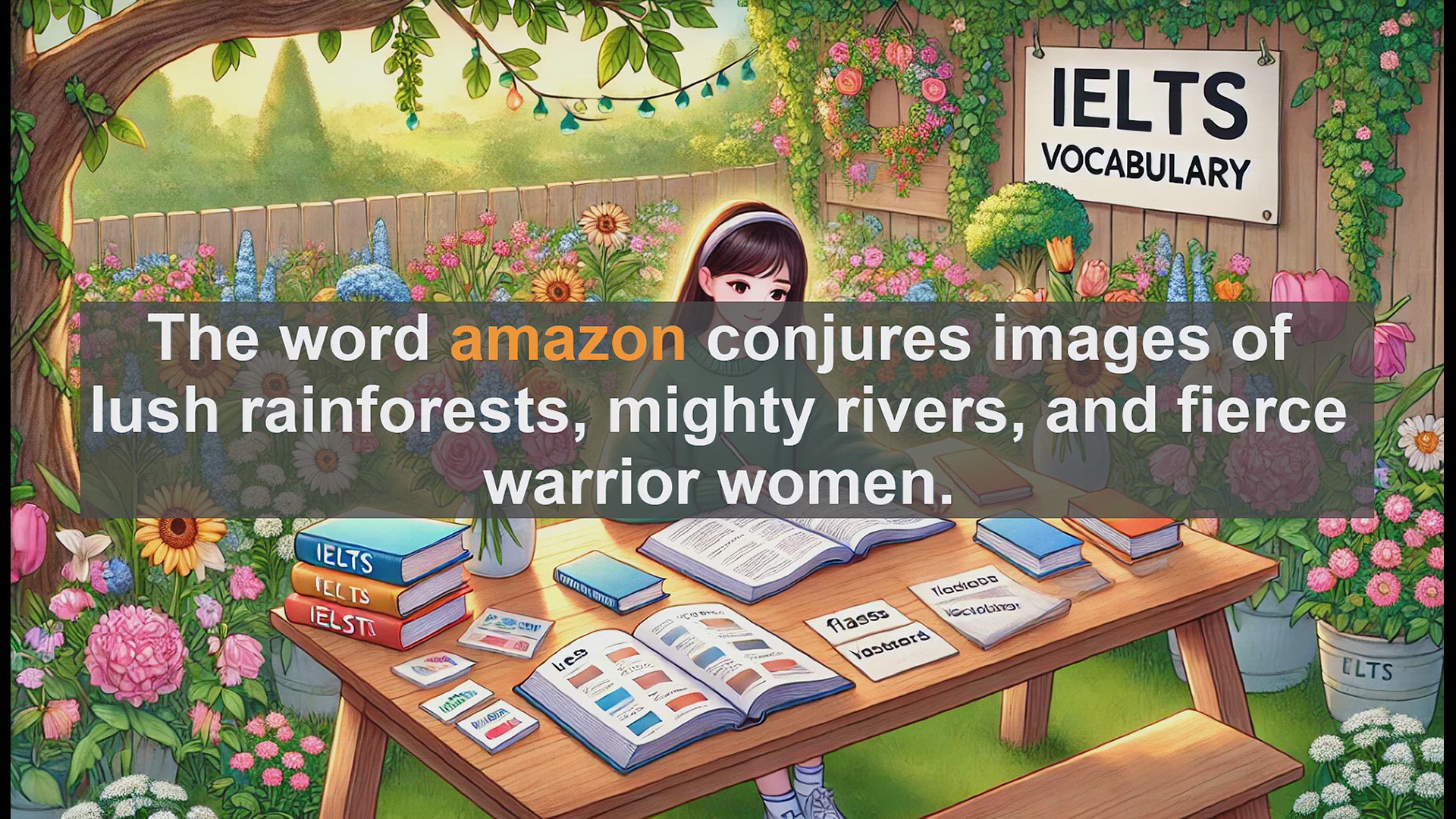 'Video thumbnail for 2000 Must Know IELTS 9.0 Vocabulary - Mastering the Word 'Amazon': From Mythology to Modern Usage'