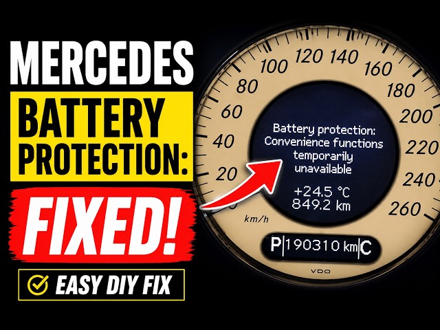Video thumbnail for Mercedes Battery Protection: Convenience Functions Disabled (FIXED!)