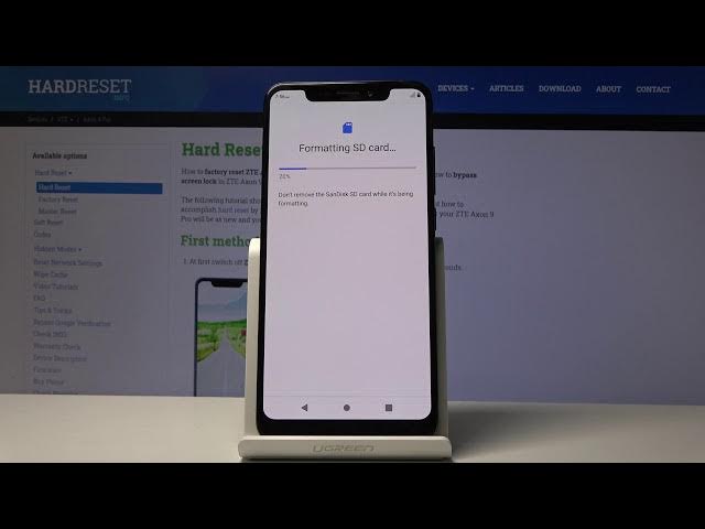 Video thumbnail for How to Format SD Card on ZTE Axon 9 Pro - Remove All Files from Memory Card