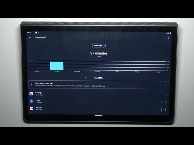 Video thumbnail for How to Check the Total Screen Time on a LENOVO Yoga Tab 11