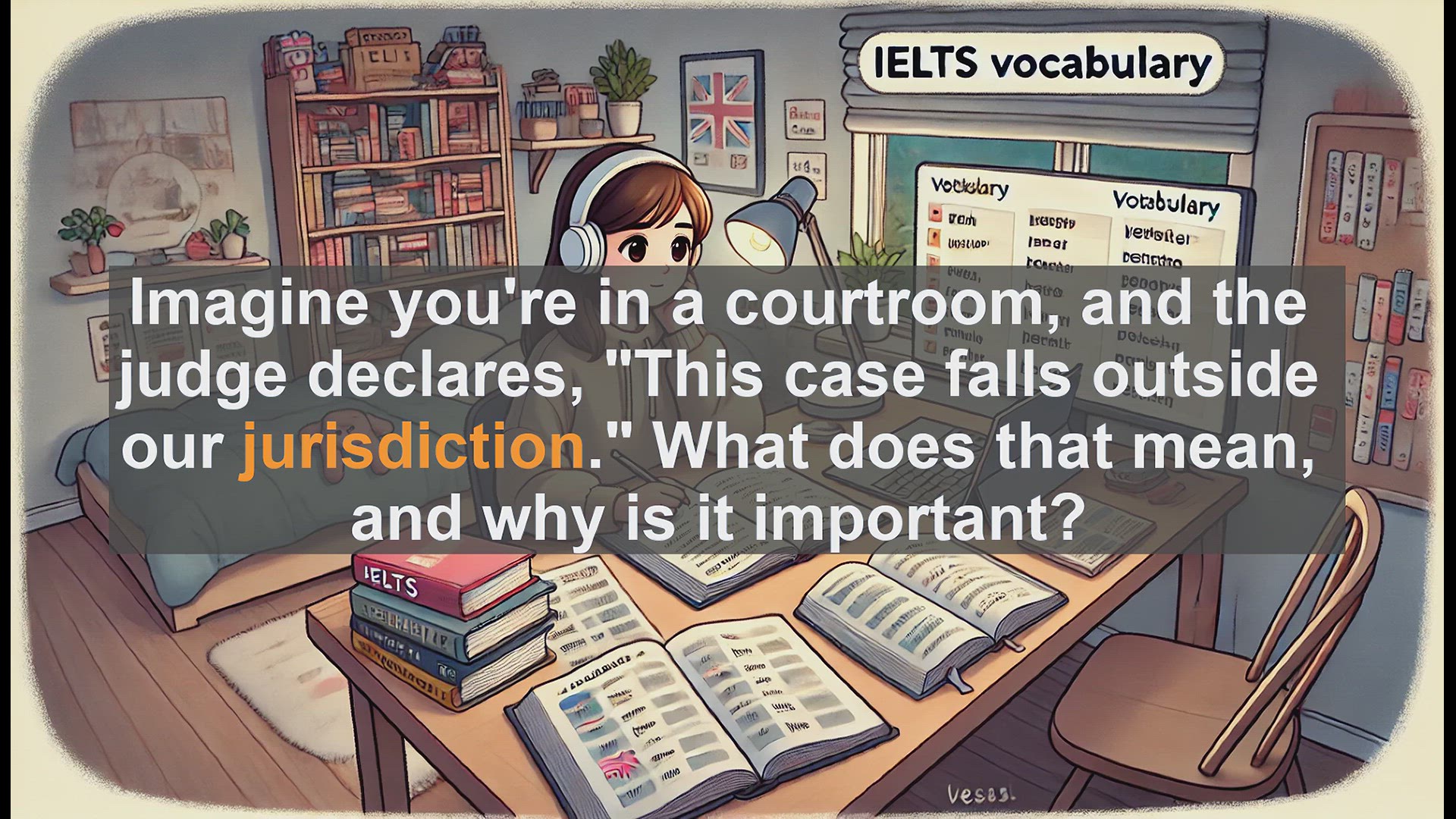 'Video thumbnail for 5000 Must Know IELTS 8.0 Vocabulary - Understanding 'Jurisdiction': Key Vocabulary for IELTS Success'