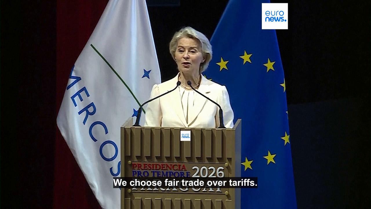 Video thumbnail for EU seals contentious trade deal with Mercosur countries