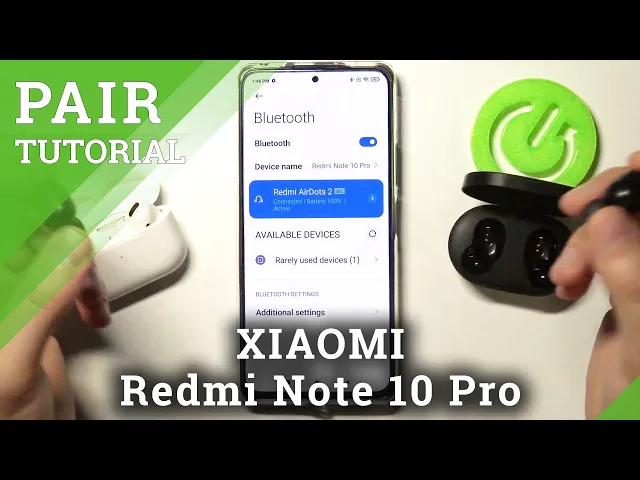 Video thumbnail for How to Pair Xiaomi Redmi Note 10 Pro with AirDots 2 - Connect with Buds Wireless