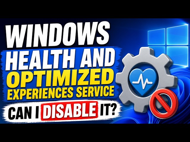 Video thumbnail for Windows Health and Optimized Experiences Service: Can I disable it?