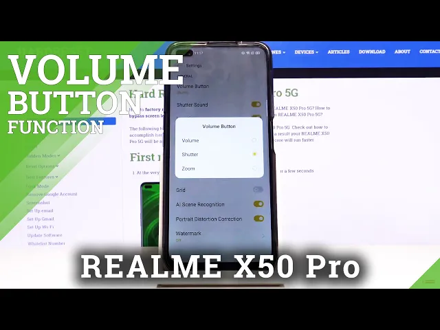 Video thumbnail for How to Set Up Function for Power Button in Camera of Realme X50 Pro – Camera Settings
