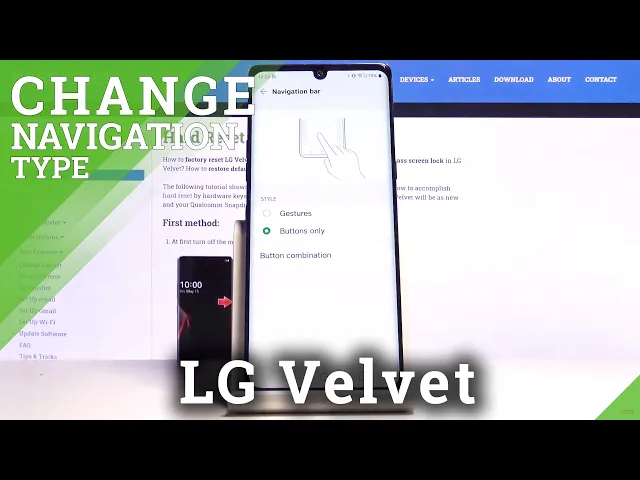 Video thumbnail for How to Change Navigation bar on LG VELVET – Change Navigation Buttons