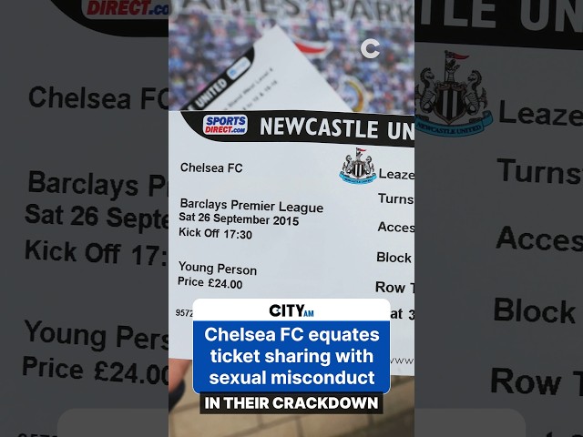 Video thumbnail for Chelsea FC places ticket sharing in the same sanction category as sexual misconduct ⚽️