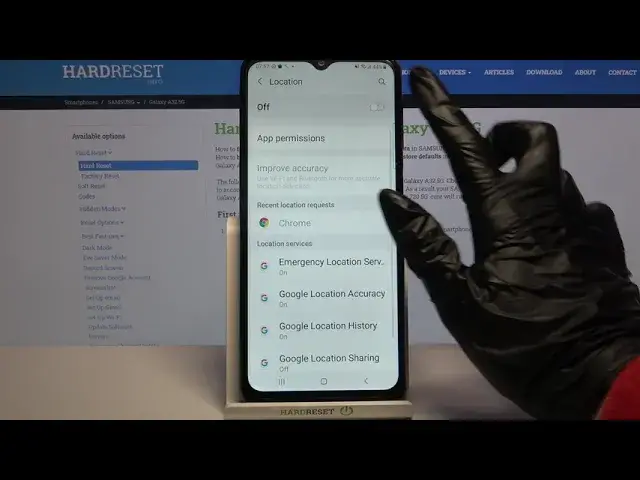 'Video thumbnail for How to Turn off Device Location on SAMSUNG Galaxy A32 5G – Tracking Location'