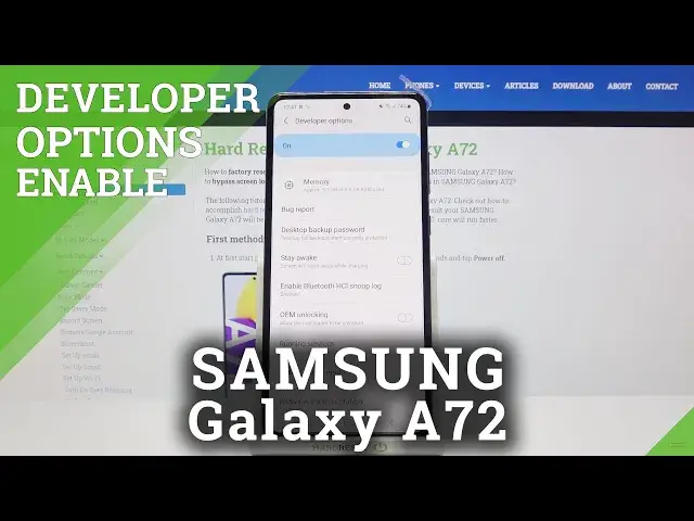 'Video thumbnail for SAMSUNG Galaxy A72 – Enable and Use Developer Mode'
