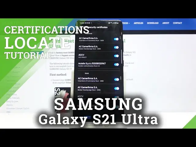 'Video thumbnail for View Security Certificates in SAMSUNG Galaxy S21 Ultra – Locate Security Settings'