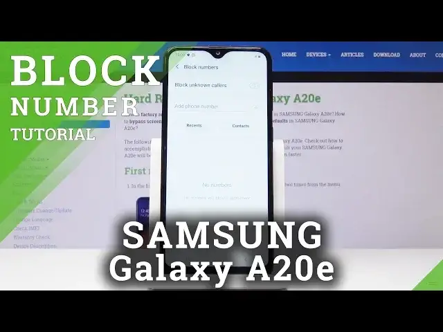 'Video thumbnail for How to Block Number in SAMSUNG Galaxy A20e - Block Calls & Texts'