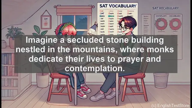 Video thumbnail for 5000 Must Know SAT Vocabulary - Monastery: A Haven of Spiritual Devotion