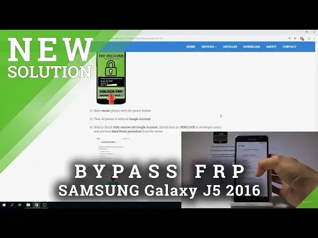 Video thumbnail for How to Bypass Google Verification in SAMSUNG Galaxy J5 2016 – Unlock FRP