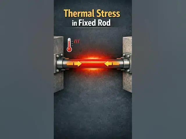 Video thumbnail for Thermal stress occurs when expansion is restricted. Fixed rods build stress on heating!