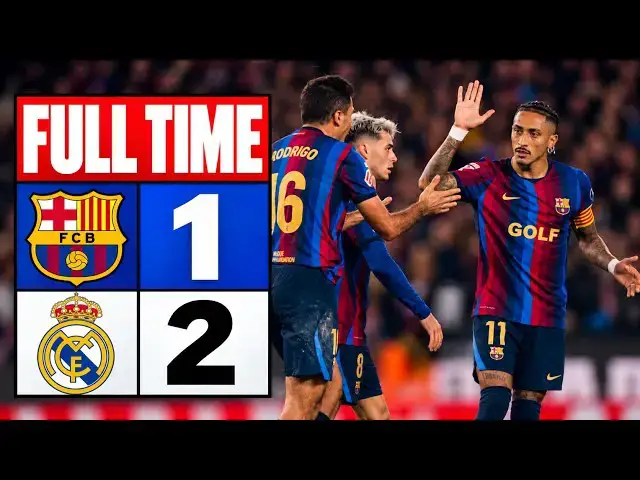 Video thumbnail for Barcelona 1-2 Real Madrid | All Goals & Highlights | El Clásico