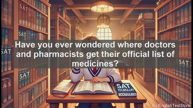 Video thumbnail for 5000 Must Know SAT Vocabulary - Pharmacopoeia: The Official Guide for Medicines Explained