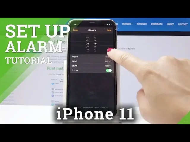 Video thumbnail for How to Set Up Alarm in iPhone 11 - Add Snooze Alarm