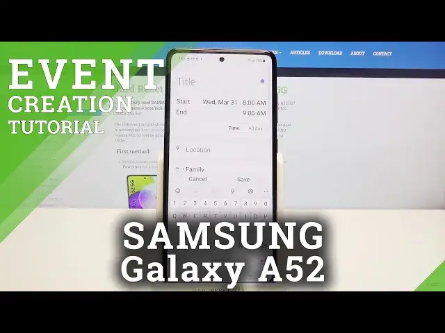 'Video thumbnail for How to Use Calendar in SAMSUNG Galaxy A52 – Add Event to Calendar'