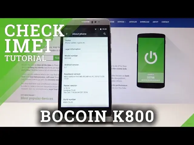 'Video thumbnail for How to Locate IMEI Number in Bocoin K800 - Check IMEI & SN'