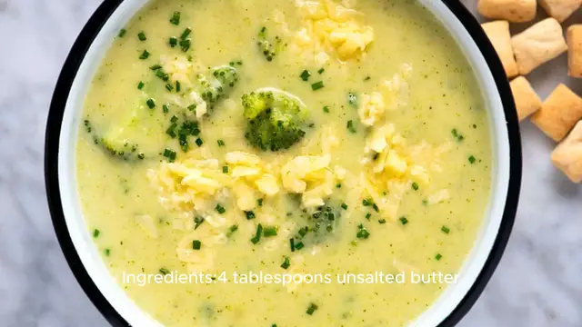 Video thumbnail for Broccoli cheddar soup recipe