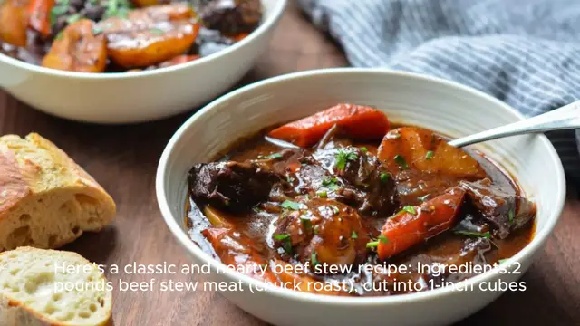 Video thumbnail for Beef stew recipe