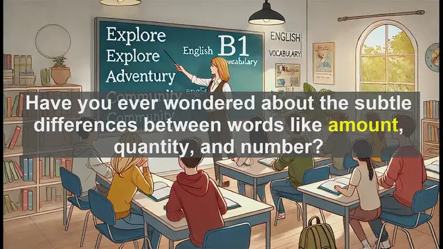 Video thumbnail for 2500 Must Know CEFR B1 Vocabulary - Master the Word 'Amount': Boost Your English to B1 Level