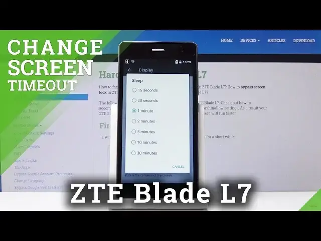 'Video thumbnail for ZTE Blade L7 Change Screen Timeout'