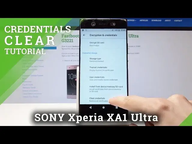 Video thumbnail for How to Clear Credentials SONY Xperia XA1 Ultra - Erase All Licenses