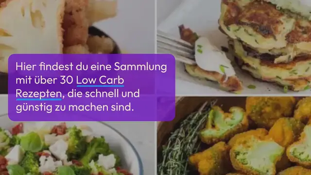 Video thumbnail for 30+ LOW CARB REZEPTE – SCHNELL UND GÜNSTIG
