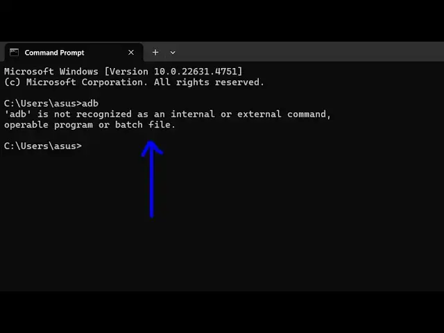 Video thumbnail for How to fix adb is not Recognized as Internal and External Command Operable Program or Batch File
