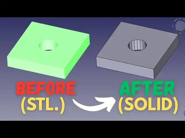 'Video thumbnail for FreeCAD Reverse Engineering | From STL to Solid body'