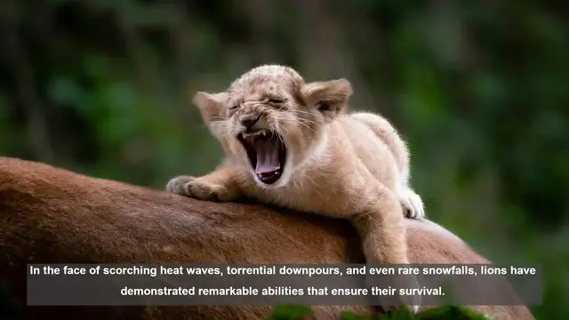Video thumbnail for 10 Surprising Lion Traits for Surviving Extreme Weather