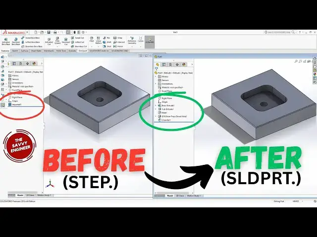 'Video thumbnail for SolidWorks | How to Convert a STEP File into SLDPRT like a Pro'
