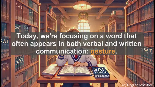 Video thumbnail for 5000 Must Know SAT Vocabulary - SAT Vocabulary: Understanding and Using 'Gesture'