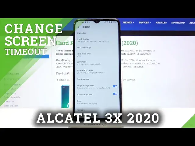 'Video thumbnail for How to Activate Screen Timeout – Display Settings on ALCATEL 3X 2020'