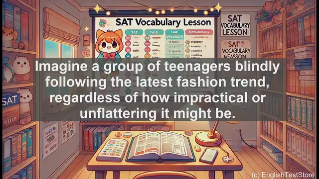 Video thumbnail for 5000 Must Know SAT Vocabulary - Sequacious: The Word for Blindly Following Trends