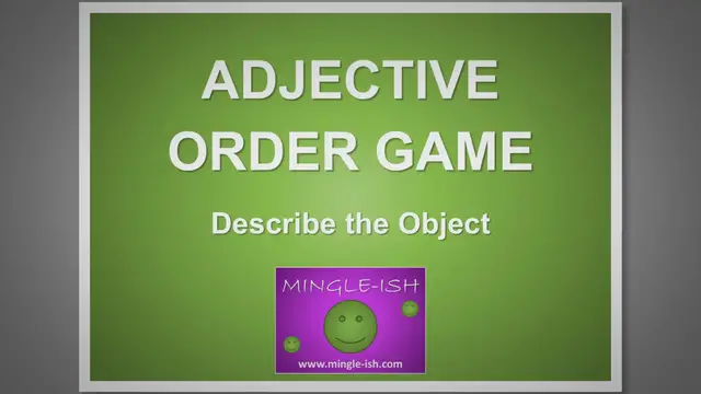 Video thumbnail for Adjective Order Game: Describe the Object #1