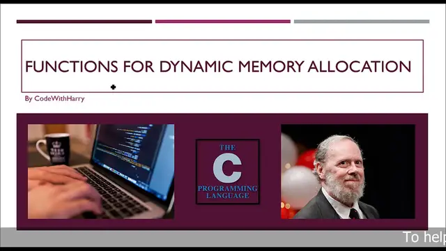 Video thumbnail for Dynamic Memory Allocation Malloc Calloc Realloc & Free()_ C Tutorial In Hindi #47