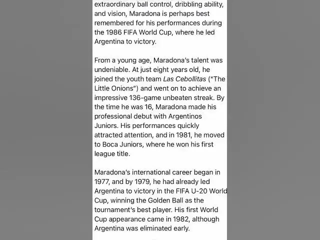 Video thumbnail for Diego Maradona: The Untold Story of His Legendary Career and Iconic World Cup Moments