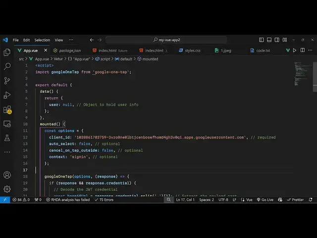 Video thumbnail for Build a Vue.js 3 Google One Tap OAuth2 Login to Display User Profile in Browser Using google-one-tap