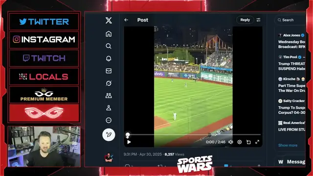 Video thumbnail for Heart-Stopping Fall Fan Plunges 20+ Feet Onto Field at Cubs-Pirates Game