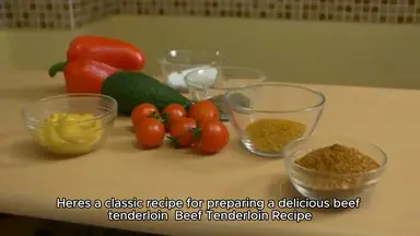 'Video thumbnail for beef tenderloin recipe'
