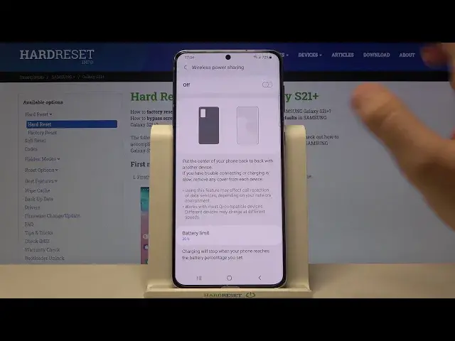 'Video thumbnail for How to Turn On Wireless Power Sharing on Samsung Galaxy S21+ | Charge Other Phone with Galaxy S21'