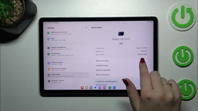 'Video thumbnail for How to Check Serial Number in SAMSUNG Galaxy Tab S9 FE?'