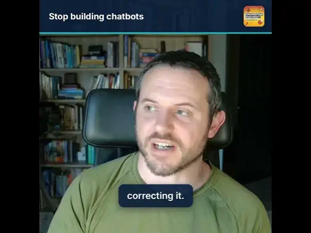 Video thumbnail for Chatbots are the lazy answer to AI integration.