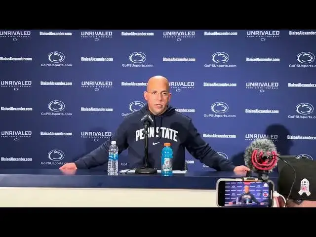 Video thumbnail for Penn State football: James Franklin speaks after Rutgers win