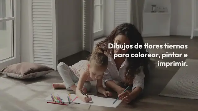 Video thumbnail for Flores tiernas para colorear